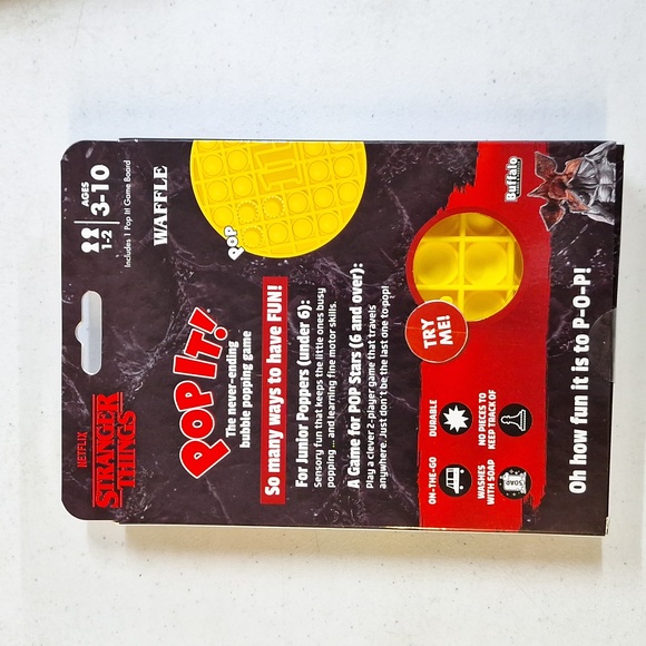 NEW! Set of 2 Stranger Things Netflix Pop It - Waffle & Demogorgon - Picture 6 of 8